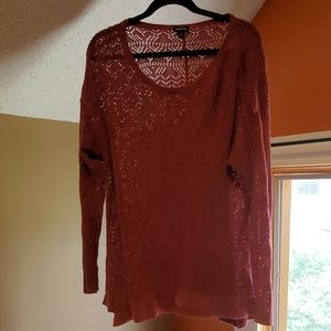 Crocheted layering sweater